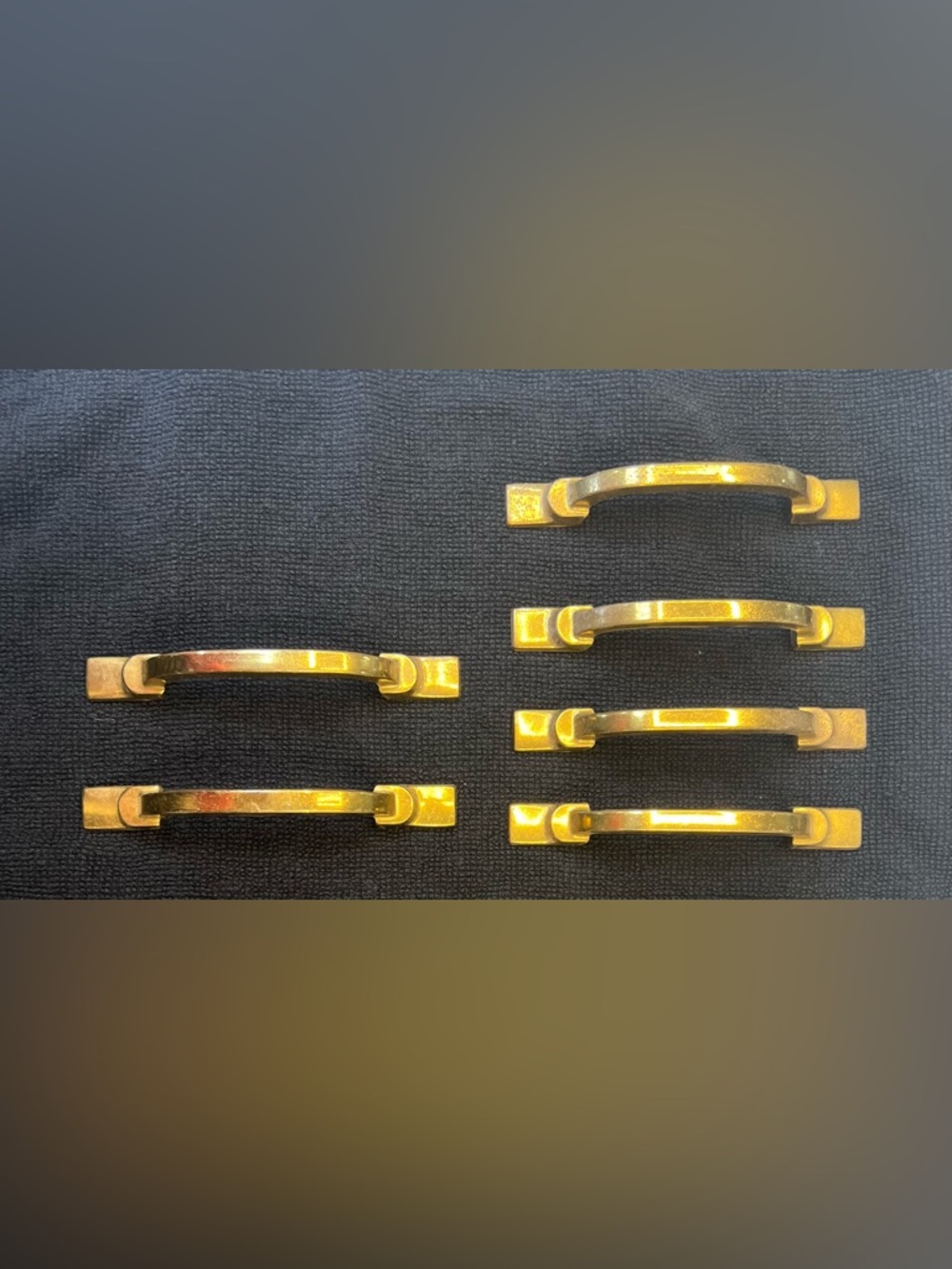 Vintage Brass Drawer Pulls 3” Center Lot of 6 Keeler Brass Co Cabinet Handles